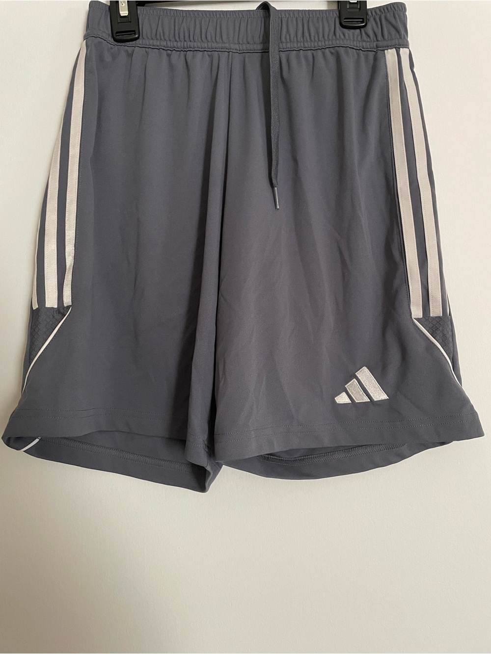 adidas Light Gray Athletic Shorts with Logo Men’s S